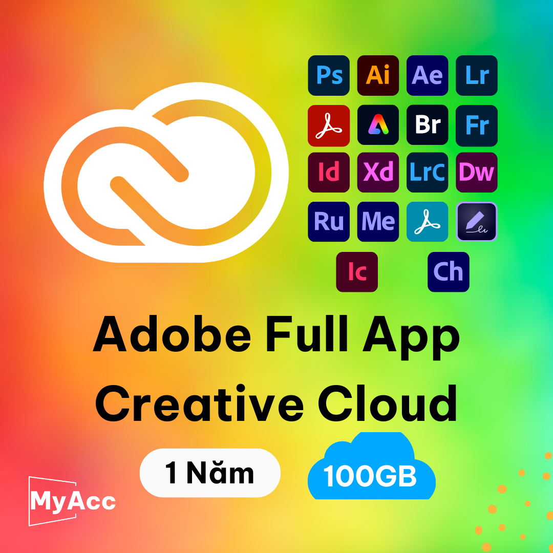 Tài khoản Adobe Creative Cloud Full Apps ( 100GB cloud)